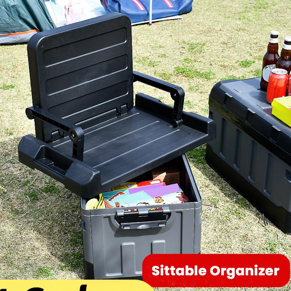 Car Trunk Organizer Foldable Storage Box - 60L Trunk Organizer Large Camping Storage