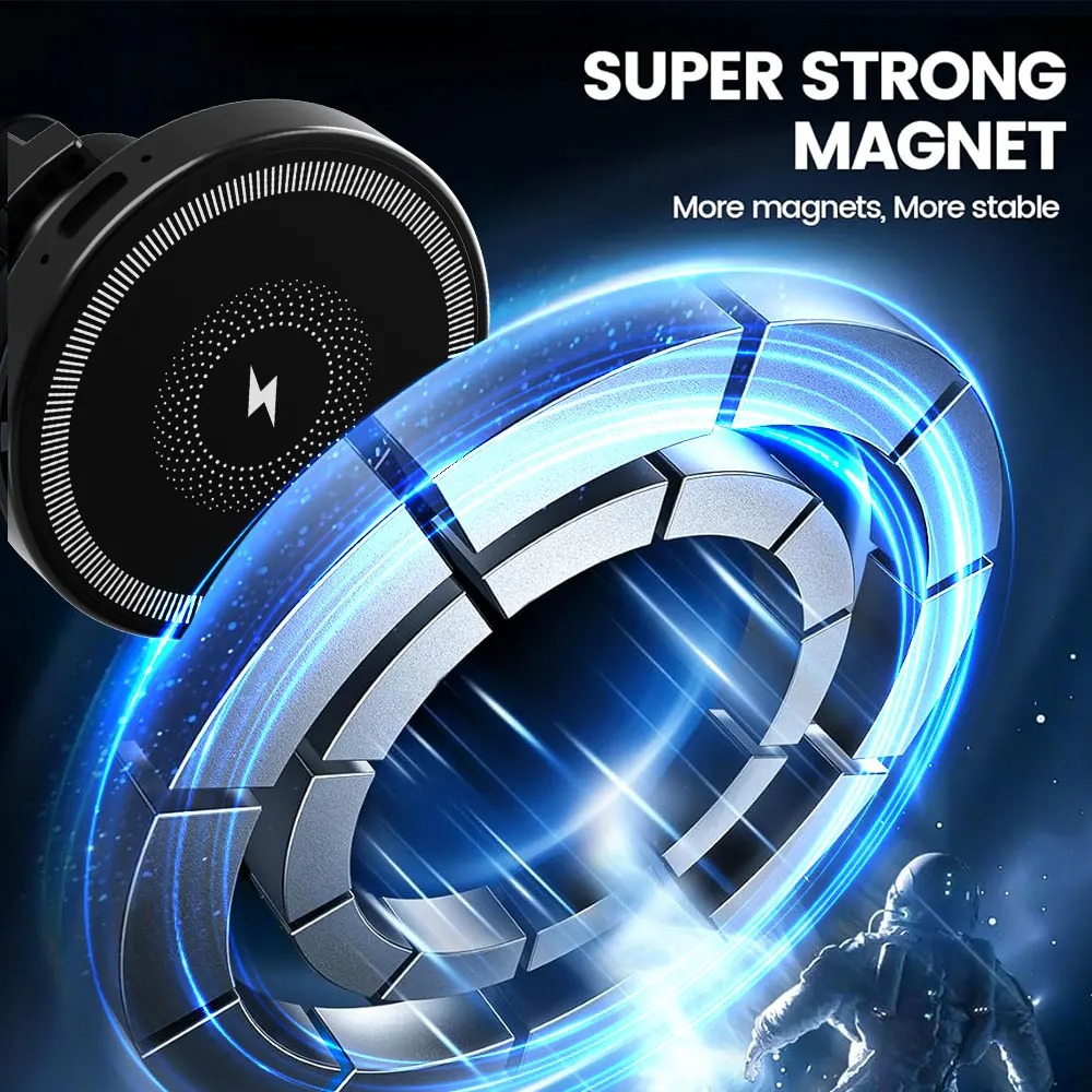 Magnetic Wireless Car Charger  - đánh giá và giá Wireless Car Charger Mount Fast Charging