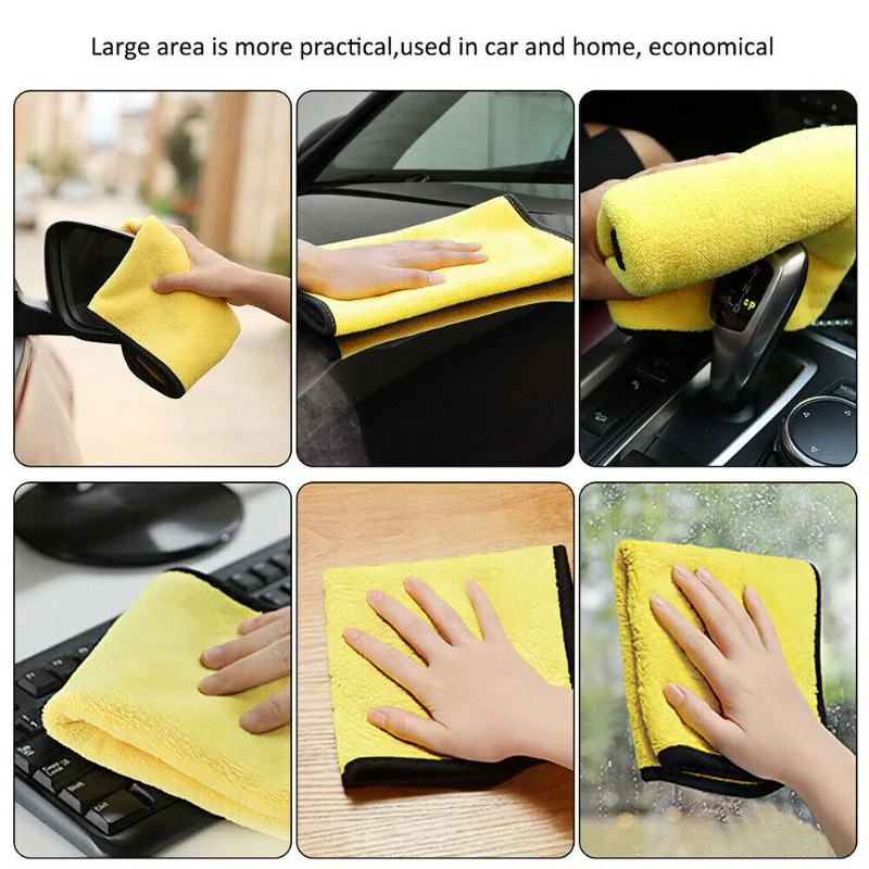 1/20pcs Thicken Microfiber Clo - đánh giá và giá Microfiber Car Drying Towel Super Absorbent