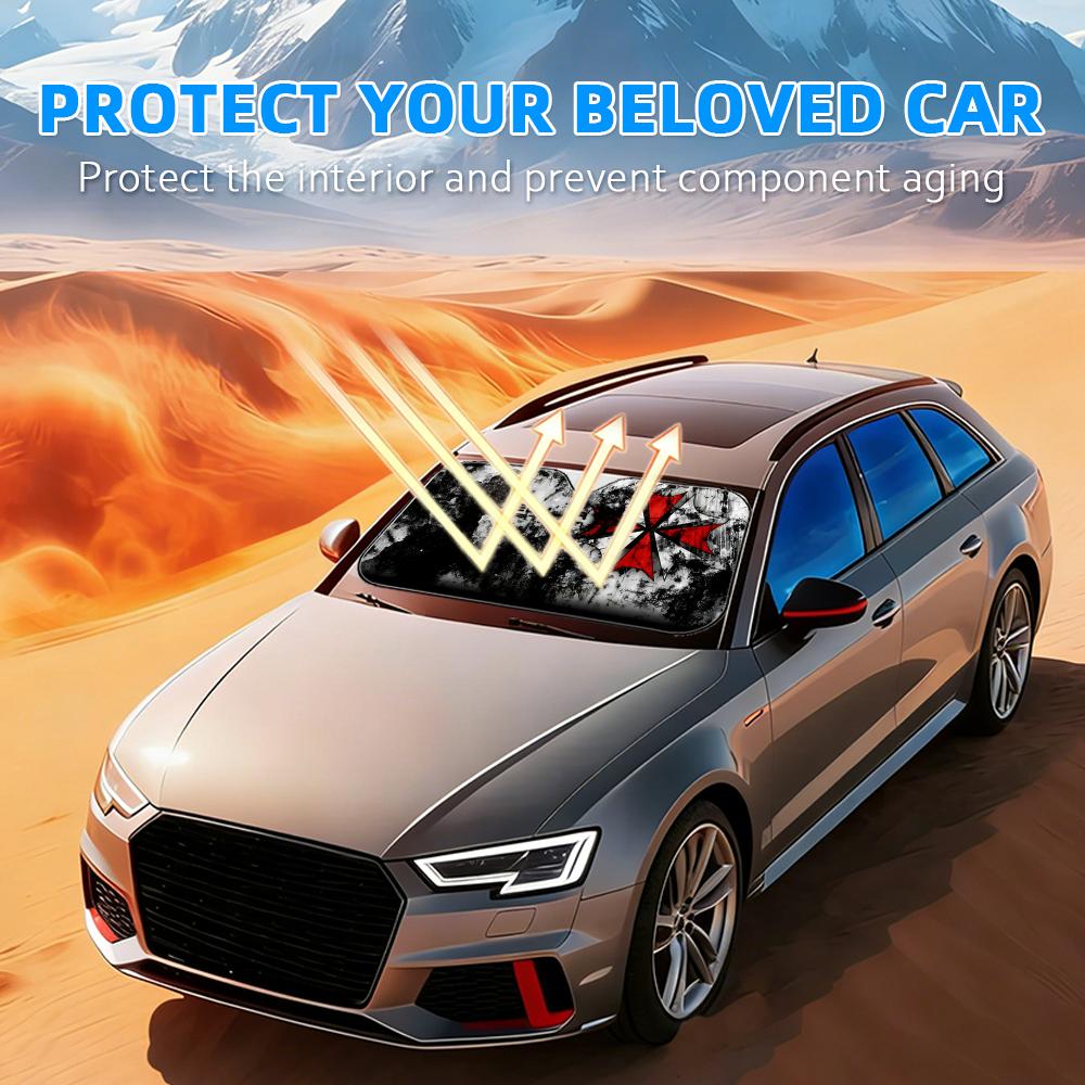 Horror Movie Umbrella Sun Viso - đánh giá và giá Car Sunshade Windshield Umbrella Foldable