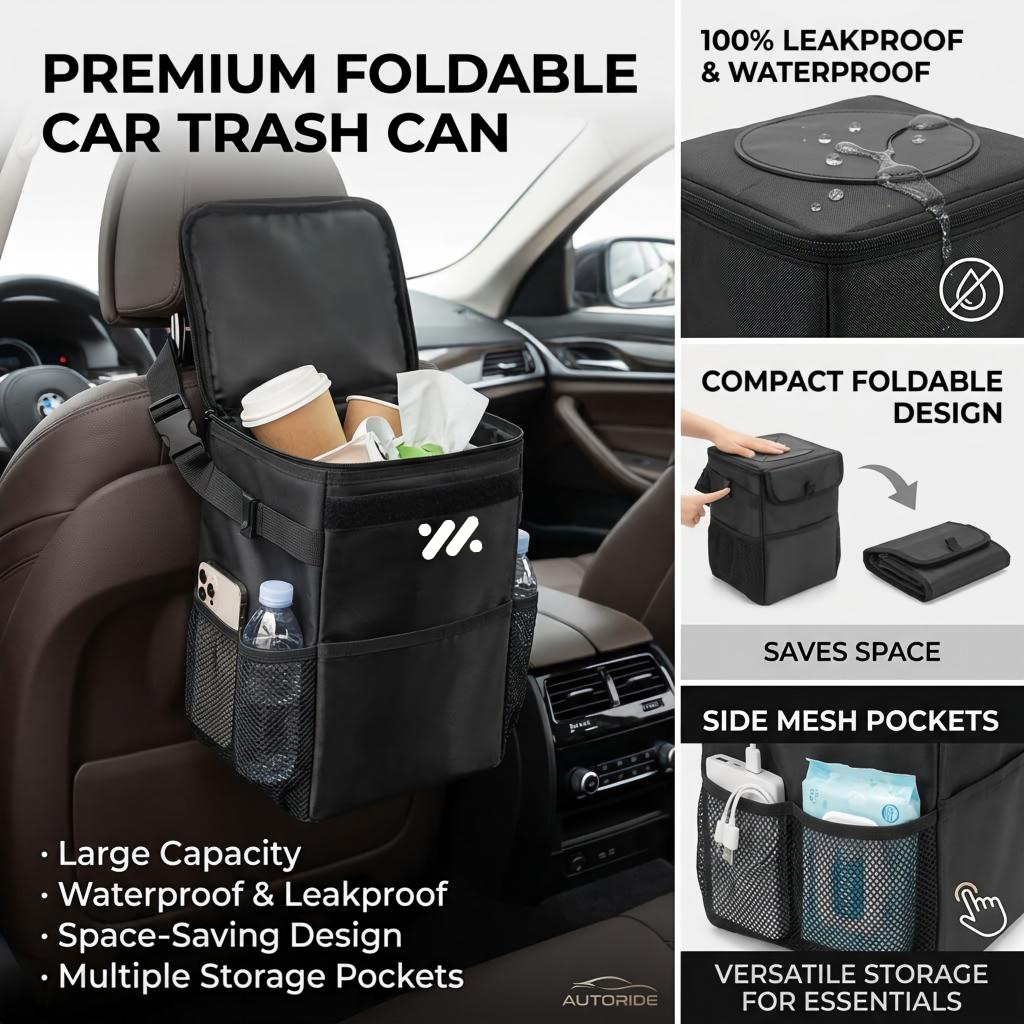 Waterproof car trash can stora - đánh giá và giá Waterproof Car Trash Can With Lid